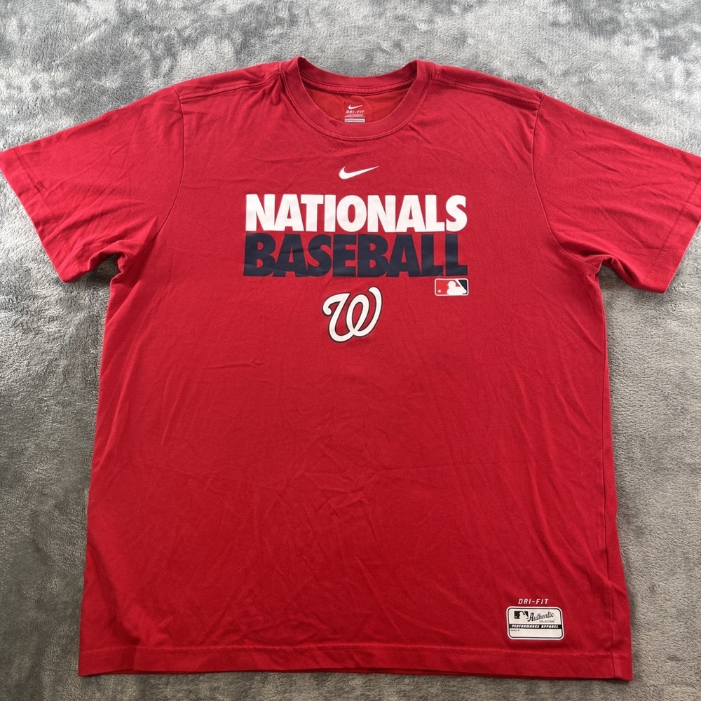 Nike Dri-Fit Authentic Collection Washington Nationals Shirt Men's XL